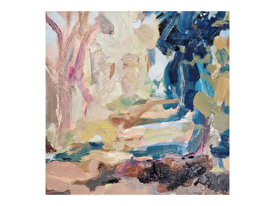 Subtropical Oil paint on cradled gesso panel 25 cm x 25 cm